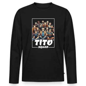 Tito Filipino Onkel Philippinen Bester Onkel aller Zeiten - Männer Premium Bio Langarmshirt - Schwarz - Vorne - Nico (187cm)