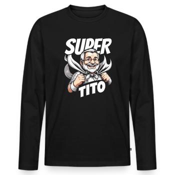 Tito Filipino Onkel Philippinen Bester Onkel aller Zeiten - Männer Premium Bio Langarmshirt - Schwarz - Vorne - Nico (187cm)