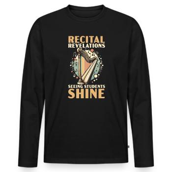 Harfenlehrer Harfenist Musikinstrument Harfenspieler - Männer Premium Bio Langarmshirt - Schwarz - Vorne - Nico (187cm)