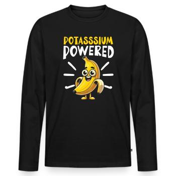 Bananenliebhaber Bananenfresser Essen Tropische Früchte - Männer Premium Bio Langarmshirt - Schwarz - Vorne - Nico (187cm)