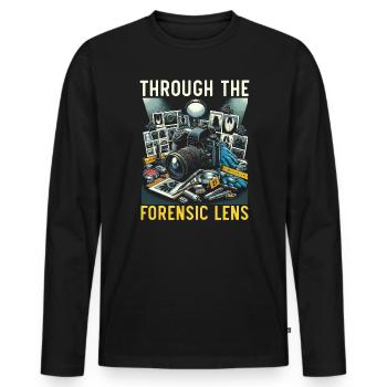 Forensic Photographer Crime Scene Investigation - Men's Premium Organic Long Sleeve Shirt - black - Front - Nico (187cm)