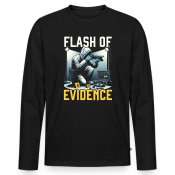 Forensic Photographer Crime Scene Investigation - Men's Premium Organic Long Sleeve Shirt - black - Front - Nico (187cm)