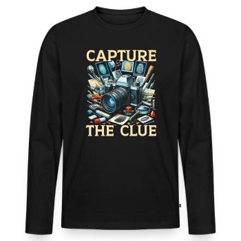 Forensic Photographer Crime Scene Investigation - Men's Premium Organic Long Sleeve Shirt - black - Front - Nico (187cm)