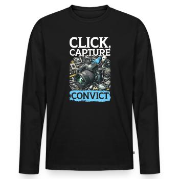 Forensic Photographer Crime Scene Investigation - Men's Premium Organic Long Sleeve Shirt - black - Front - Nico (187cm)