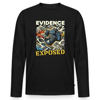 Forensic Photographer Crime Scene Investigation - Men's Premium Organic Long Sleeve Shirt - black - Front - Nico (187cm)