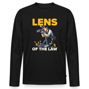 Forensic Photographer Crime Scene Investigation - Men's Premium Organic Long Sleeve Shirt - black - Front - Nico (187cm)