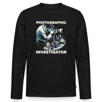 Forensic Photographer Crime Scene Investigation - Men's Premium Organic Long Sleeve Shirt - black - Front - Nico (187cm)
