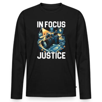 Forensic Photographer Crime Scene Investigation - Men's Premium Organic Long Sleeve Shirt - black - Front - Nico (187cm)