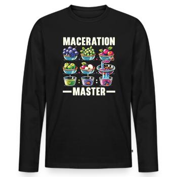 Processus de macération Préparation des aliments Trempage - T-shirt manches longues Premium bio Homme - noir - Devant - Nico (187cm)
