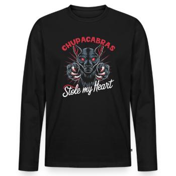 Chupacabra Legendäre Kreatur Bestie Kryptozoologie - Männer Premium Bio Langarmshirt - Schwarz - Vorne - Nico (187cm)