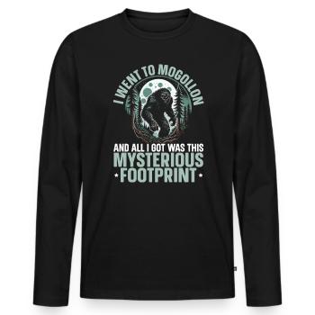 Mogollon Monster Mythical Cryptozoology Cryptid - Men's Premium Organic Long Sleeve Shirt - black - Front - Nico (187cm)