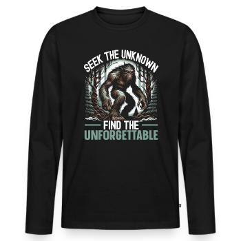 Mogollon-Monster Mythische Kryptozoologie Kryptide - Männer Premium Bio Langarmshirt - Schwarz - Vorne - Nico (187cm)