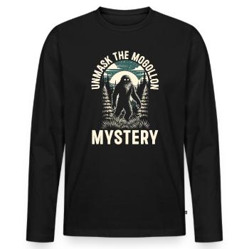 Mogollon Monster Mythical Cryptozoology Cryptid - Men's Premium Organic Long Sleeve Shirt - black - Front - Nico (187cm)