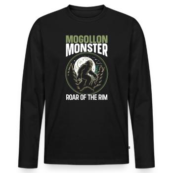 Mogollon Monster Mythical Cryptozoology Cryptid - Men's Premium Organic Long Sleeve Shirt - black - Front - Nico (187cm)
