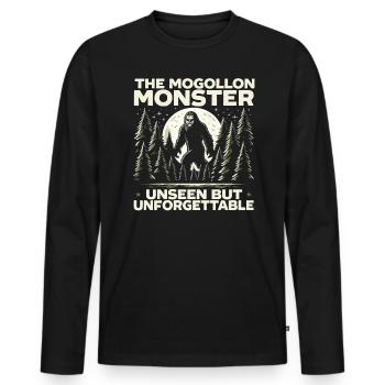 Mogollon-Monster Mythische Kryptozoologie Kryptide - Männer Premium Bio Langarmshirt - Schwarz - Vorne - Nico (187cm)