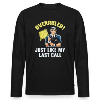 Tennis Schiedsrichter Schiedsrichter Sportspiel Offizieller Schiedsrichter - Männer Premium Bio Langarmshirt - Schwarz - Vorne - Nico (187cm)