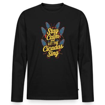 Invasion de cigale Couvain d'insectes Survivant de cigale - T-shirt manches longues Premium bio Homme - noir - Devant - Nico (187cm)