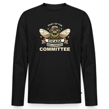 Cicada Invasion Insect Brood Cicada Survivor - Men's Premium Organic Long Sleeve Shirt - black - Front - Nico (187cm)