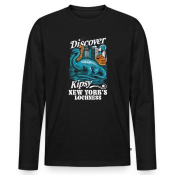 Hudson River Monster Kipsy Kryptozoologie Kryptid - Männer Premium Bio Langarmshirt - Schwarz - Vorne - Nico (187cm)