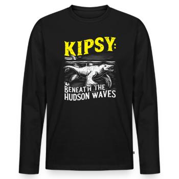 Hudson River Monster Kipsy Kryptozoologie Kryptid - Männer Premium Bio Langarmshirt - Schwarz - Vorne - Nico (187cm)