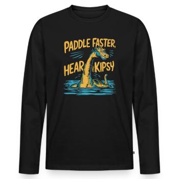 Hudson River Monster Kipsy Kryptozoologie Kryptid - Männer Premium Bio Langarmshirt - Schwarz - Vorne - Nico (187cm)