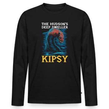 Hudson River Monster Kipsy Kryptozoologie Kryptid - Männer Premium Bio Langarmshirt - Schwarz - Vorne - Nico (187cm)