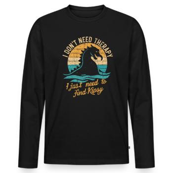 Hudson River Monster Kipsy Kryptozoologie Kryptid - Männer Premium Bio Langarmshirt - Schwarz - Vorne - Nico (187cm)