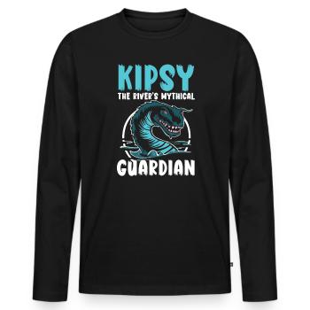 Hudson River Monster Kipsy Kryptozoologie Kryptid - Männer Premium Bio Langarmshirt - Schwarz - Vorne - Nico (187cm)