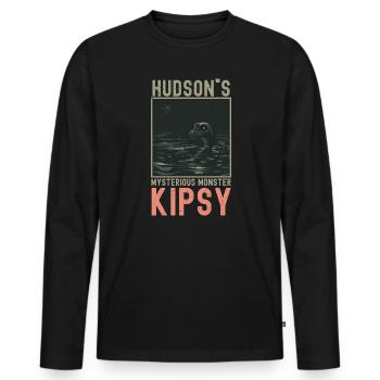 Hudson River Monster Kipsy Kryptozoologie Kryptid - Männer Premium Bio Langarmshirt - Schwarz - Vorne - Nico (187cm)
