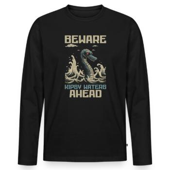Hudson River Monster Kipsy Kryptozoologie Kryptid - Männer Premium Bio Langarmshirt - Schwarz - Vorne - Nico (187cm)
