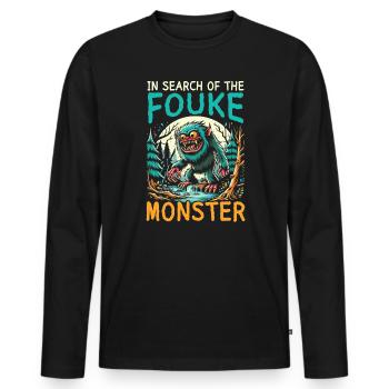 Monstre de Fouke Sasquatch du Sud Cryptozoologie - T-shirt manches longues Premium bio Homme - noir - Devant - Nico (187cm)