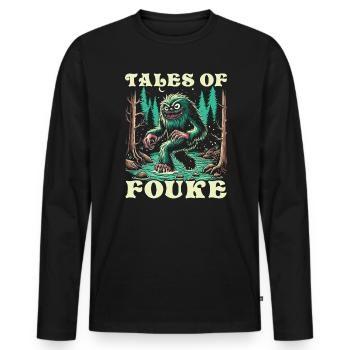 Monstre de Fouke Sasquatch du Sud Cryptozoologie - T-shirt manches longues Premium bio Homme - noir - Devant - Nico (187cm)