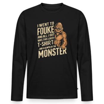 Fouke Monster Southern Sasquatch Cryptozoologie - T-shirt manches longues Premium bio Homme - noir - Devant - Nico (187cm)