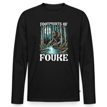 Monstre de Fouke Sasquatch du Sud Cryptozoologie - T-shirt manches longues Premium bio Homme - noir - Devant - Nico (187cm)