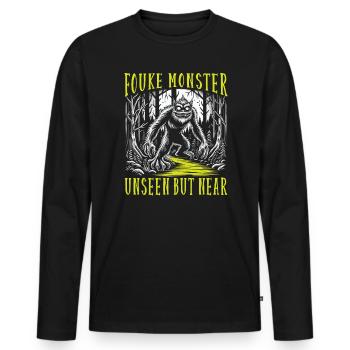 Monstre de Fouke Sasquatch du Sud Cryptozoologie - T-shirt manches longues Premium bio Homme - noir - Devant - Nico (187cm)