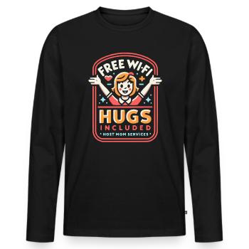 Host Mom Exchange Student Host Family Host Parent - Men's Premium Organic Long Sleeve Shirt - black - Front - Nico (187cm)