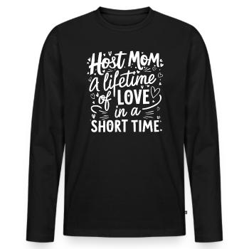 Host Mom Exchange Student Host Family Host Parent - Men's Premium Organic Long Sleeve Shirt - black - Front - Nico (187cm)