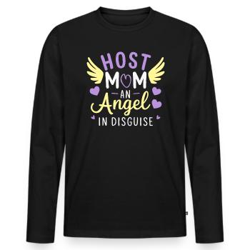 Host Mom Exchange Student Host Family Host Parent - Men's Premium Organic Long Sleeve Shirt - black - Front - Nico (187cm)