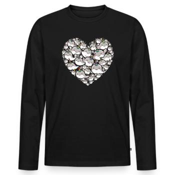 Amoureux du narval Licorne de l’animal marin Narval - T-shirt manches longues Premium bio Homme - noir - Devant - Nico (187cm)