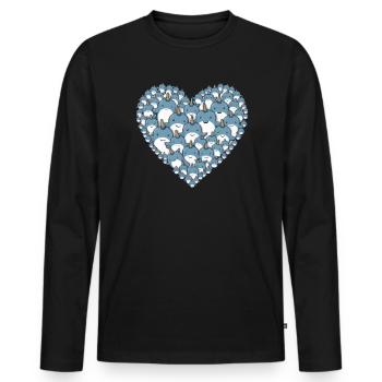 Amoureux du narval Licorne de l’animal marin Narval - T-shirt manches longues Premium bio Homme - noir - Devant - Nico (187cm)