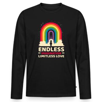 AuDHD Autismus ADHS Autistisches Spektrum Neurodiversität - Männer Premium Bio Langarmshirt - Schwarz - Vorne - Nico (187cm)