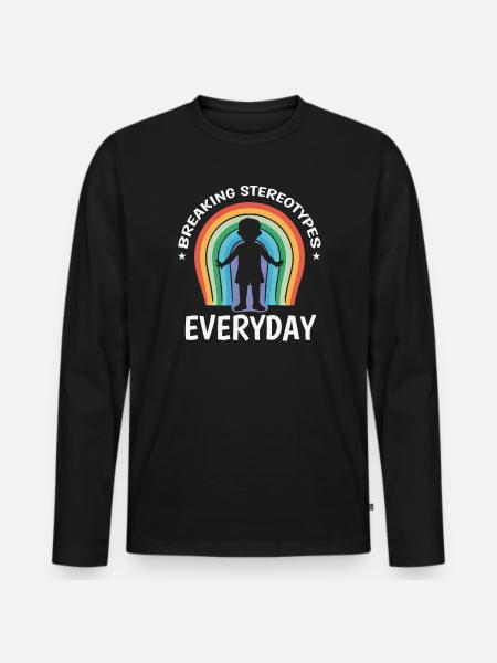 AuDHD Autisme TDAH Spectre autistique Neurodiversité - T-shirt manches longues Premium bio Homme - noir