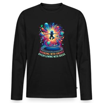 AuDHD Autismus ADHS Autistisches Spektrum Neurodiversität - Männer Premium Bio Langarmshirt - Schwarz - Vorne - Nico (187cm)