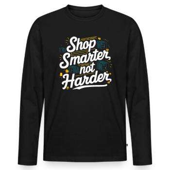 Dropshipping-Geschäft E-Commerce-Unternehmer - Männer Premium Bio Langarmshirt - Schwarz - Vorne - Nico (187cm)