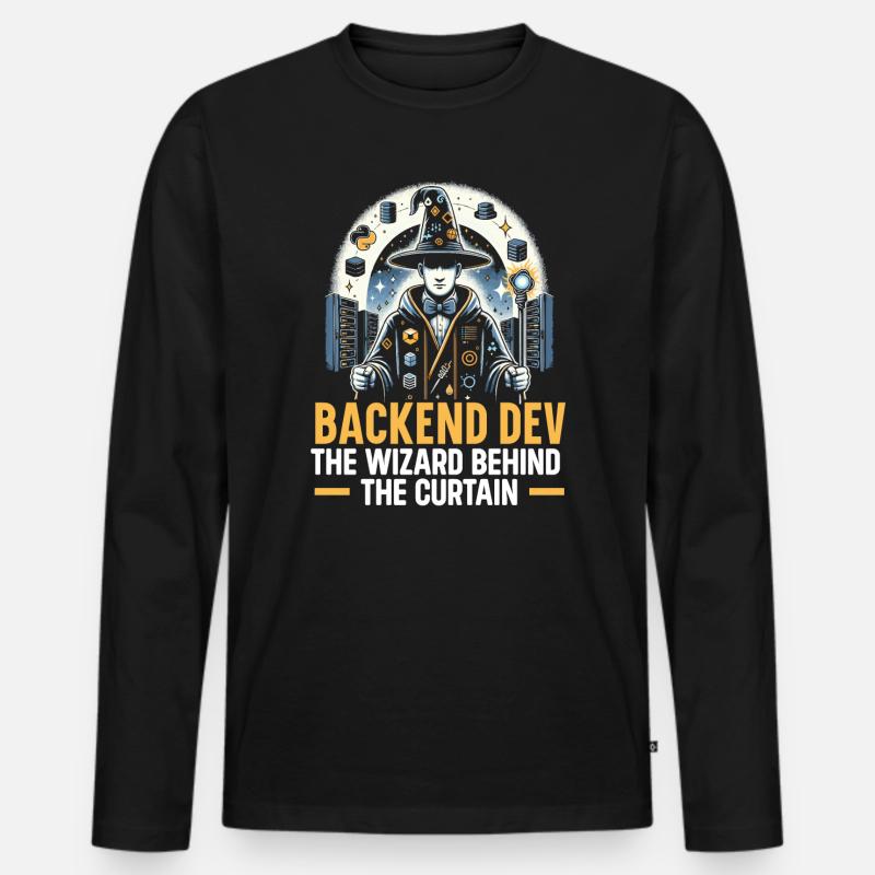 Backend Developer Programming Software Programmer Men's Premium Organic Long Sleeve Shirt