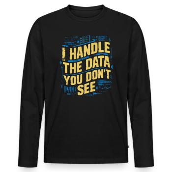 Backend-Entwickler Programmierung Softwareprogrammierer - Männer Premium Bio Langarmshirt - Schwarz - Vorne - Nico (187cm)