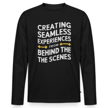 Backend-Entwickler Programmierung Softwareprogrammierer - Männer Premium Bio Langarmshirt - Schwarz - Vorne - Nico (187cm)