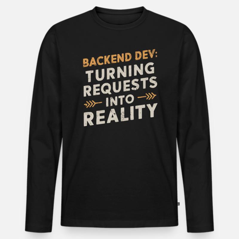 Backend Developer Programming Software Programmer Men's Premium Organic Long Sleeve Shirt