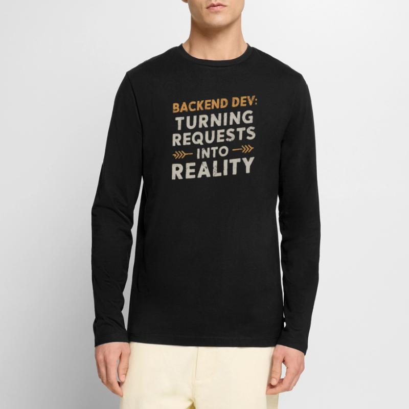 Backend Developer Programming Software Programmer Men's Premium Organic Long Sleeve Shirt