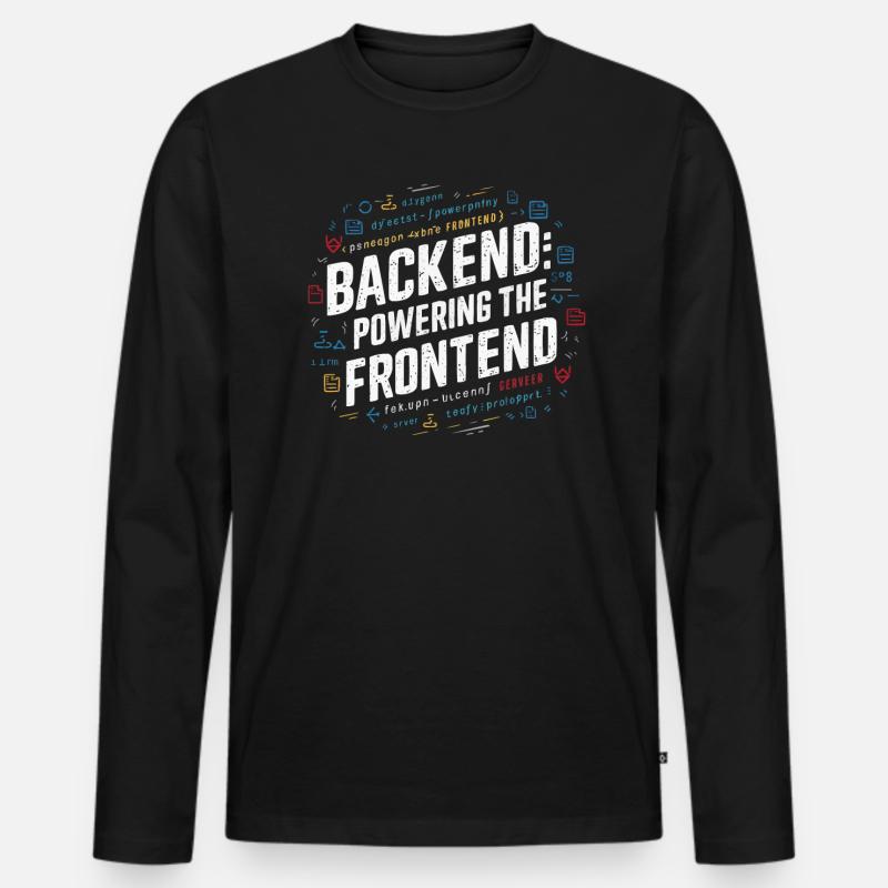 Backend Developer Programming Software Programmer Men's Premium Organic Long Sleeve Shirt